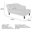 Ver imagem 3 de Diva Recamier Dora 140cm Lado Direito Branco