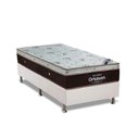 Ver imagem 1 de Cama Box Solteiro: Colchão Molas Ortobom SuperPocket Sleep King + Box Suede White(88x188)