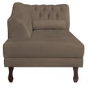 Ver imagem 5 de Divã Recamier 1 Lugar Suede Marrom Dora Lado Esquerdo 160cm