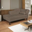 Ver imagem 1 de Divã Recamier 1 Lugar Suede Marrom Dora Lado Esquerdo 160cm