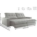 Ver imagem 3 de Sofa Retrátil Dublin 2,10m Mola Ensacada 03 Lugares Txr