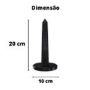 Ver imagem 4 de Obelisco 20cm - Estatueta Decoração Sala, Escritório - Toque 3D:Preto