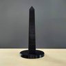 Obelisco 20cm - Estatueta Decoração Sala, Escritório - Toque 3D:Preto - 3