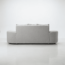 Ver imagem 6 de Sofá Tóquio Puff Orgânico Bouclé 200cm com 3 Almofadas Design Curvo Luxo para Sala e Recepção:Cinza