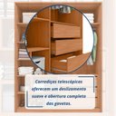 Ver imagem 6 de Guarda Roupa 4 Portas Reflecta 3 Gavetas 100% MDF Freijó New Reflex Yescasa Marrom