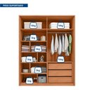 Ver mais imagens de Guarda Roupa 4 Portas Reflecta 3 Gavetas 100% MDF Freijó New Reflex Yescasa Marrom