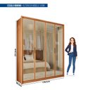 Ver imagem 3 de Guarda-roupa 4 Portas com Vidro Reflecta e 3 Gavetas New Reflex
