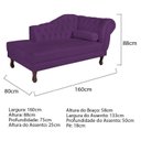Ver imagem 3 de Diva Recamier Dora 160cm Lado Esquerdo Roxo