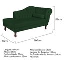 Ver imagem 3 de Diva Recamier Dora 160cm Lado Esquerdo Verde