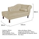 Ver imagem 3 de Diva Recamier Dora 185cm Lado Esquerdo Suede Bege