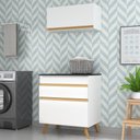 Ver imagem 1 de Conjunto Lavanderia Multiuso Armário e Balcão Multimóveis MP5016 Branco