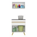 Ver imagem 4 de Conjunto Lavanderia Multiuso Armário e Balcão Multimóveis MP5016 Branco