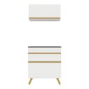 Ver imagem 5 de Conjunto Lavanderia Multiuso Armário e Balcão Multimóveis MP5016 Branco