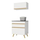 Ver imagem 2 de Conjunto Lavanderia Multiuso Armário e Balcão Multimóveis MP5016 Branco