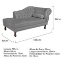 Ver imagem 3 de Diva Recamier Dora 185cm Lado Esquerdo Suede