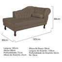 Ver imagem 3 de Diva Recamier Dora 185cm Lado Esquerdo Suede Marrom