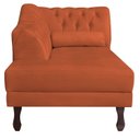 Ver imagem 5 de Diva Recamier Dora 185cm Lado Esquerdo Suede Laranja Terracota
