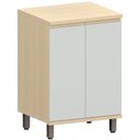 Ver imagem 1 de Balcão de Cozinha Tampo 60cm 2 Portas Pierre Carvalho/cinza L01 - Mpozenato