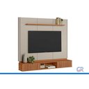 Ver imagem 2 de Painel Sala Estar p/ TV 70 pol Amarante 183cm Canela/White Linea
