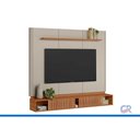 Ver imagem 3 de Painel Sala Estar p/ TV 70 pol Amarante 183cm Canela/White Linea