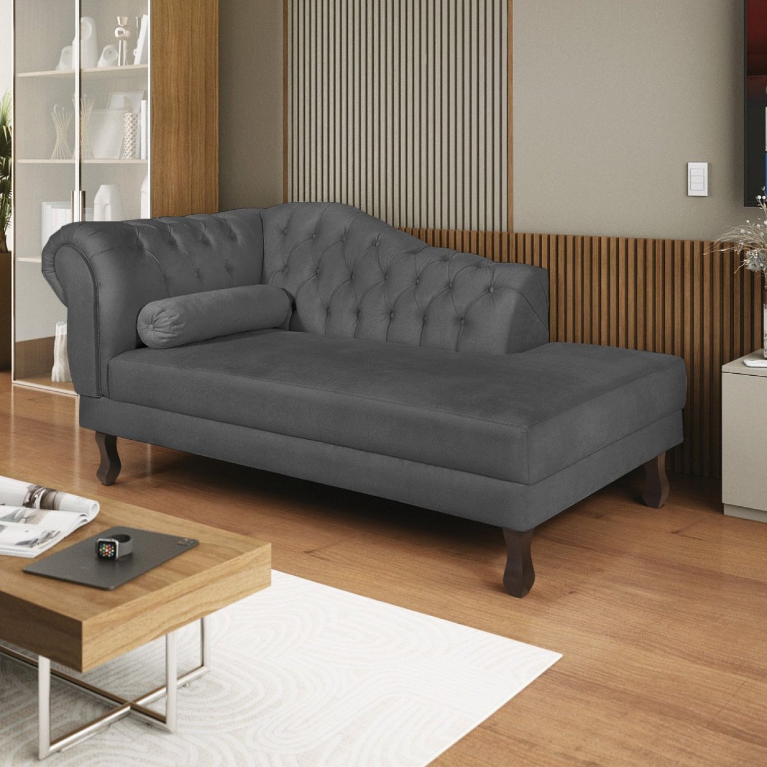Diva Recamier Dora 130cm Lado Direito Linho - 1