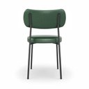 Ver imagem 6 de Kit 4 Cadeiras Sala de Jantar Lisa Pés Preto PU Verde m² - Monari Design