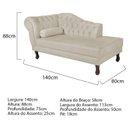 Ver imagem 3 de Diva Recamier Dora 140cm Lado Direito Bege