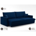 Ver imagem 5 de Sofá Tango 2,20m sem Caixa, Retrátil e Reclinável Veludocristal Azul Marinho - Netsofas