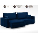 Ver imagem 3 de Sofá Tango 2,20m sem Caixa, Retrátil e Reclinável Veludocristal Azul Marinho - Netsofas