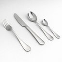 Ver imagem 1 de Conjunto de Talheres 4 Peças Base em Aço Inox Meio Brilho