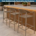 Ver imagem 4 de Kit 2 Banquetas Laguna Assento Corda Náutica Base Alumínio com Encosto Fendi Fratini