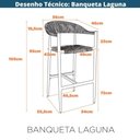 Ver imagem 6 de Kit 2 Banquetas Laguna Assento Corda Náutica Base Alumínio com Encosto Fendi Fratini
