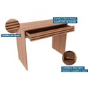 Ver imagem 2 de Mesa Escrivaninha Juvenil C/ 1 Gaveta Ripada Me4173 Amêndoa - Tecno Mobili