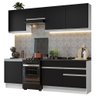 Armário de Cozinha Completa 240cm Branco/Preto Glamy Madesa 08 - 3