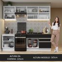 Ver imagem 6 de Armário de Cozinha Completa 240cm Branco/Preto Glamy Madesa 08