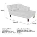 Ver imagem 3 de Diva Recamier Dora 185cm Lado Direito Branco