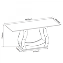 Ver imagem 3 de Mesa de Jantar Retangular Camille com 6 Cadeiras Venus Mel/blonde/bege - Casa Giulia