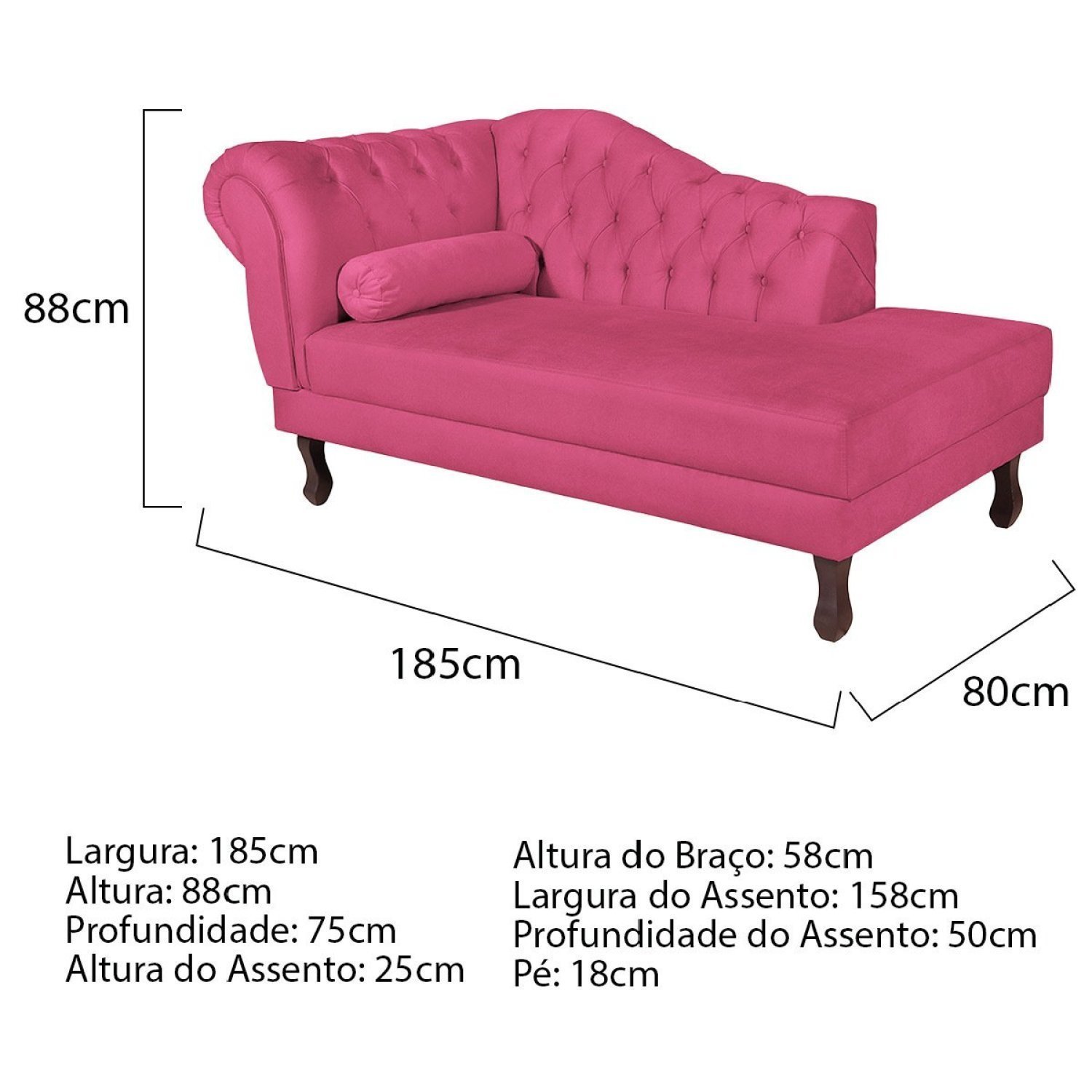 Diva Recamier Dora 185cm Lado Direito Corano - 3