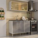 Ver imagem 2 de Armário de Cozinha com Balcão para Pia Siena Multimóveis Mp2216 Branco/lacca Fumê