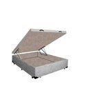 Ver imagem 2 de Base Box Baú Víúva Luxo Blindado AColchoes Suede Cinza 41x128x188