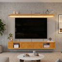 Ver imagem 3 de Painel para Tv até 75 Polegadas 2,15m Led 2 Portas Kai Dj Móveis