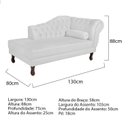 Ver imagem 3 de Diva Recamier Dora 130cm Lado Esquerdo Branco