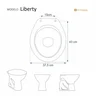 Tampa de Vaso em MDF Liberty Branco para bacia Santamarina - 3