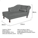 Ver imagem 3 de Diva Recamier Dora 130cm Lado Esquerdo Cinza