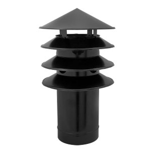 Chapéu Escalonado de Anéis 150mm Preto Galvocalhas