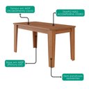 Ver imagem 5 de Mesa de Jantar 22133 Mdf com 4 Cadeiras Estofadas Linho Gengibre Molci