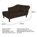 Ver imagem 3 de Diva Recamier Dora 130cm Lado Esquerdo Marrom