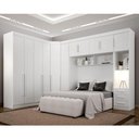 Ver imagem 1 de Quarto de Casal Modulado 11 Portas Orion Ambiente Branco - Leifer Móveis