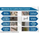 Ver imagem 2 de Módulo Cozinha Henn Connect Aéreo P/ C/ 1 Porta Basculante Ripada 120cm Duna/cristal-henn