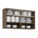 Ver imagem 3 de Módulo Cozinha Henn Connect Aéreo P/ C/ 1 Porta Basculante Ripada 120cm Duna/cristal-henn